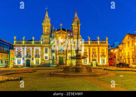 Blick auf die Kirche von Sao Marcos in Braga, Portugal Stockfoto