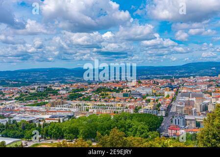 Luftaufnahme von Braga vom Monte Picoto, Portugal Stockfoto