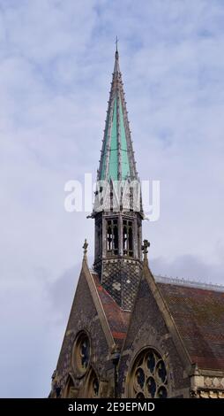 30. Dezember 2020 - Harrow UK: Architektonisches Detail der Harrow School Chapel Stockfoto