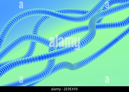 Abstrakter Hintergrund mit bunten Wellpappenrohren Stockfoto