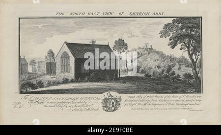 Die Nordostansicht von Denbigh Abby. Autor Buck, Samuel 47,2.B. Erscheinungsort: [London] Verlag: Veröffentlichung gemäß Gesetz des Parlaments 9. April, Erscheinungsdatum: 1742. Art des Artikels: 1 Druck Medium: Radierung und Gravur Abmessungen: Plattenmark 20,0 x 36,9 cm. Ehemaliger Besitzer: George III., König von Großbritannien, 1738-1820 Stockfoto