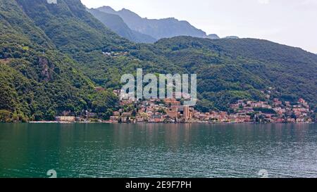 Italienische Gemeinde Campione d'Italia an den Luganer See Stockfoto