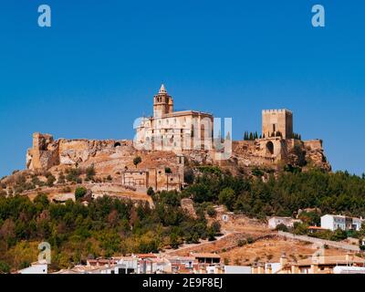 La Mota Festung, islamischen Ursprungs, auf dem Hügel mit dem gleichen Namen. Alcalá la Real, Jaén, Andalucía, Spanien, Europa Stockfoto