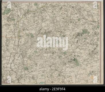 Das Land zwanzig fünf Meilen rund um London, Autor Faden, William 6,94. Erscheinungsort: [London], Verlag: Erschienen am 1. September 1788, von W.m Faden Charing Cross., Erscheinungsdatum: 1788. Objekttyp: 1 Karte auf 4 Blatt Medium: Kupferstich mit Handkolorierung Maße: 99,8 x 121,2 cm ehemaliger Besitzer: George III, König von Großbritannien, 1738-1820 Stockfoto