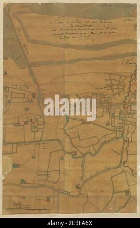 Plan de la Ville et des Environs de Dunkerque Autor Cressener, George 61,66.(2-3) Erscheinungsdatum: 1746. Art des Artikels: 1 Karte Medium: Tusche, Wasch- und Körperfarbe, auf zwei Blättern Taschentapier Maße: Blätter 57,5 x 36,5 cm und 57,5 x 37 cm ehemaliger Besitzer: George III., König von Großbritannien, 1738-1820 Stockfoto