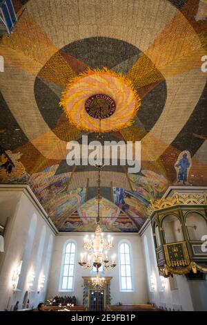 Das Innere der Domkirke Kathedrale zeigt die Royal Box, Karl Johans Tor, Oslo, Norwegen Stockfoto