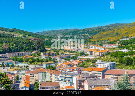 Luftaufnahme der Stadt Lamego in Portugal Stockfoto