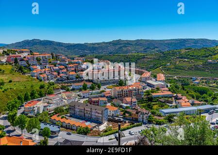 Luftaufnahme der Stadt Lamego in Portugal Stockfoto