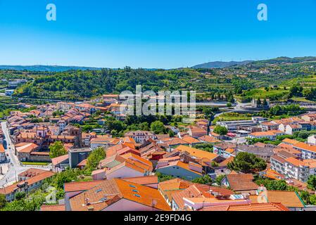 Luftaufnahme der Stadt Lamego in Portugal