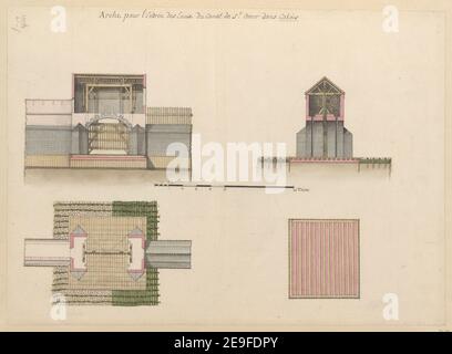 Arche pour l'EntreÃÅe des Eaux du Canal de St. Omer dans Calais. Visuelle Materialinformationen: Titel: Arche pour l'EntreÃÅe des Eaux du Canal de St. Omer dans Calais. 69,41.f. Erscheinungsort: [Paris] Verlag: [Unbekannter Produzent] Erscheinungsdatum: [1749 c.] Art des Artikels: 1 Print Medium: Stift und Tinte mit farbigem Waschmittel Abmessungen: Blatt 29,4 x 38,8 cm. Ehemaliger Besitzer: George III., König von Großbritannien, 1738-1820 Stockfoto