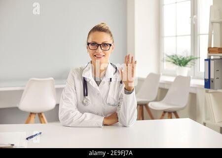 Telemedizin, Telemedizin, Online-Medicare-Konzept Stockfoto