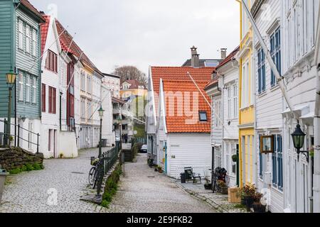 Ytre Markeveien, Strandsiden, Bergen, Norwegen Stockfoto