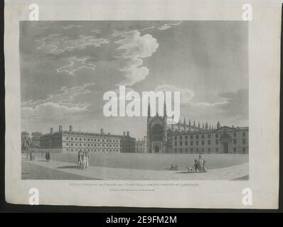 Kings College, The Chapel und Clare Hall in der University of Cambridge. Autor Malton, Thomas 8,58.g. Erscheinungsort: [Cambridge , London] Verlag: Veröffentlicht am 20. April 1799, von D. Hood Cambridge , S.W. Fores. No,50 Piccadilly., Erscheinungsdatum: [1799] Objekttyp: 1 Druckmedium: Radierung und Aquatinta Maße: Platemark 40,4 x 55,0 cm. Ehemaliger Besitzer: George III., König von Großbritannien, 1738-1820 Stockfoto