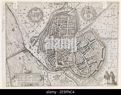 ZUTPHEN. Autor Guicciardini, Lodovico 108,61. Erscheinungsort: [Amsterdam] Verlag: [Johannes Janssonius] Erscheinungsdatum: [1625] Objekttyp: 1 Karte Medium: Kupferstich Maße: 22,8 x 30,3 cm Ex-Besitzer: George III, King of Great Britain, 1738-1820 Stockfoto