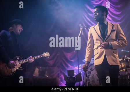 Vintage Trouble beendet ihre Europatour in der Islington Assembly Hall Stockfoto