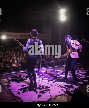 Vintage Trouble beendet ihre Europatour in der Islington Assembly Hall Stockfoto