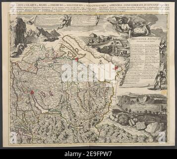 Nouvelle carte de la Suisse, diviseÃÅes en ses dreize Kantone, ses alliez et ses sujets. Autor Scheuchzer, Johann Jakob 85,19.3. Erscheinungsort: A Amsterdam Verlag: chez Jean CoÃÅvens et Corneille Mortier, geographes, Erscheinungsdatum: [Um 1735] Objekttyp: 1 Karte Medium: Handfarbig Maße: 53 x 60 cm to platemark Ex-Besitzer: George III, King of Great Britain, 1738-1820 Stockfoto