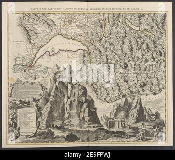 Nouvelle carte de la Suisse, diviseÃÅes en ses dreize Kantone, ses alliez et ses sujets. Autor Scheuchzer, Johann Jakob 85,19.2. Erscheinungsort: A Amsterdam Verlag: chez Jean CoÃÅvens et Corneille Mortier, geographes, Erscheinungsdatum: [Um 1735] Objekttyp: 1 Karte Medium: Handfarbig Maße: 53 x 60 cm to platemark Ex-Besitzer: George III, King of Great Britain, 1738-1820 Stockfoto