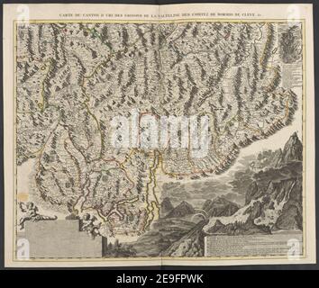 Nouvelle carte de la Suisse, diviseÃÅes en ses dreize Kantone, ses alliez et ses sujets. Autor Scheuchzer, Johann Jakob 85,19.4. Erscheinungsort: A Amsterdam Verlag: chez Jean CoÃÅvens et Corneille Mortier, geographes, Erscheinungsdatum: [Um 1735] Objekttyp: 1 Karte Medium: Handfarbig Maße: 53 x 60 cm to platemark Ex-Besitzer: George III, King of Great Britain, 1738-1820 Stockfoto