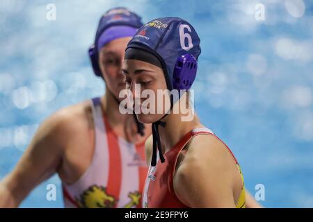 Acquatic Centre of Ostia, Roma, Italien. Februar 2021, 04th. Alessia Casson (Plebiscito Padova) während Olympiakos SF Piraeus gegen Plebiscito Padova, Waterpolo EuroLeague Frauen Spiel - Foto Luigi Mariani/LM Kredit: LiveMedia/Alamy Live News Stockfoto