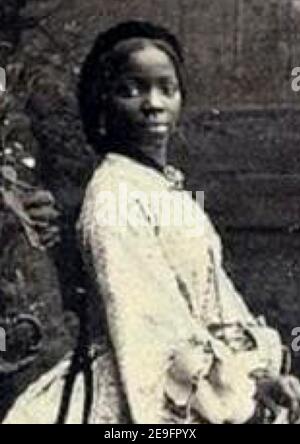 Porträt von Omoba Aina später bekannt als Sara Forbes Bonetta und Sara Davies. God-Tochter von Königin Victoria und ehemaliger Sklave von der Royal Navy befreit. Stockfoto