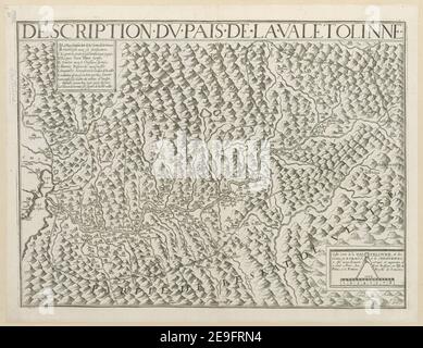 Beschreibung du pais de la Valetolinne. Karteninformationen: Titel: Beschreibung du pais de la Valetolinne. 86,38. Erscheinungsort: A Paris Verlag: chez Iean Boisseau, en L'isle du Palais, a la Fontaine Royalle de Iouuence, Erscheinungsdatum: [c,1640] Objekttyp: 1 Karte Maße: 35 x 47 cm auf Teller, Blatt 38 x 50 cm ehemaliger Besitzer: George III., König von Großbritannien, 1738-1820 Stockfoto