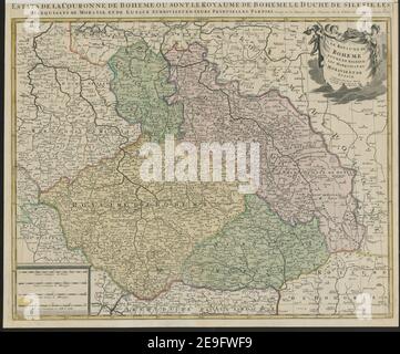 LE ROYAUME DE BOHEME DUCHEÃÅ DE SILESIE, LES MARQUISAT DE MORAVIE ET DE LUSACE. Autor Schenk, Peter 89,8. Erscheinungsort: A Amsterdam Verlag: Chez Pierre Schenck avec Privilege de noc seigneurs les Estads de Hollande et de West-Frise Erscheinungsdatum: [Ca. 1715?] Art des Artikels: 1 Karte Medium: Kupferstich, Handfarbe Maße: 45 x 56 cm ehemaliger Besitzer: George III, König von Großbritannien, 1738-1820 Stockfoto
