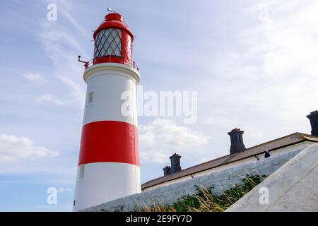 South Shields Großbritannien: 29th. Juli 2020: Souter Lighthouse und die Leas an einem schönen Sommertag Stockfoto