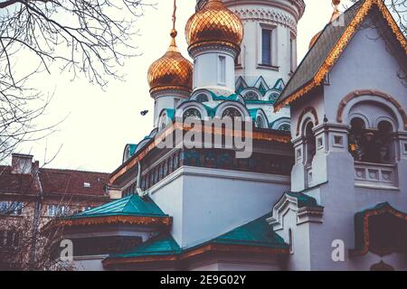 Die russische Kirche 'Sveti Nikolay Mirlikiiski' in Sofia, Bulgarien Stockfoto