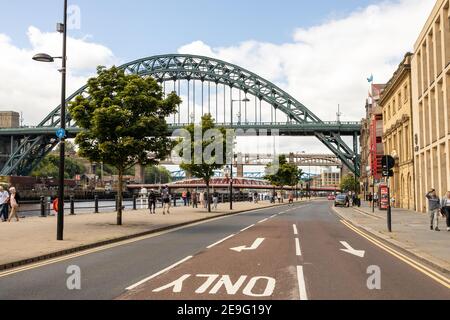 Newcastle Großbritannien: 19th Juli 2020: Newcastle Quayside an einem Sommertag Stockfoto