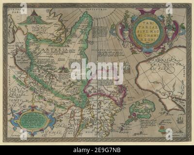 Tartariae sive Magni Chami Regni tyÃàpus. Autor Ortelius, Abraham 114.(29.) Erscheinungsort: [London] Verlag: [John Norton]., Erscheinungsdatum: [1606] Objekttyp: 1 Karte Medium: Kupferstich mit Handkolorierung Maße: 32,6 x 44,8 cm Ex-Besitzer: George III, King of Great Britain, 1738-1820 Stockfoto