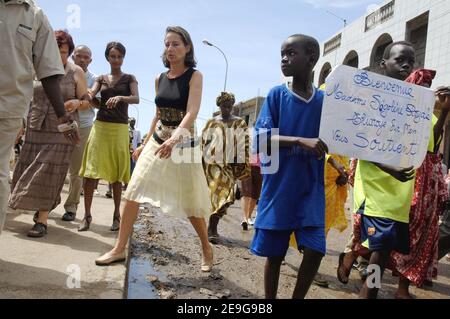 Der französische Präsident Segolene Royal besucht am 26. September 2006 Dakar, Senegal. Der Sohn von Yayi ist verschwunden. Foto von Axelle de Russe/ABACAPRESS.COM Stockfoto