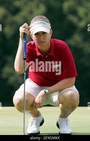 Australiens Karrie Webb bei der dritten Runde der Women's Golf Masters in Evian, Frankreich, am 28. Juli 2006. Foto von Manuel Blondau/Cameleon/ABACAPRESS.COM Stockfoto