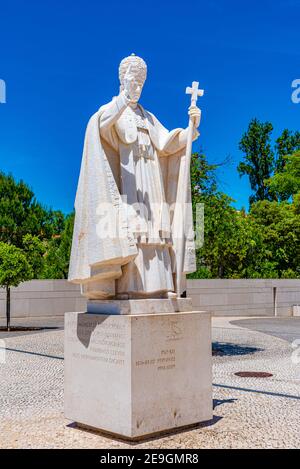 Pius XII Statue in Fatima, Portugal Stockfoto