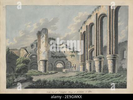 Innenansicht des St. Botolph's Priorats in Colchester in Essex. Autor Bulman, J. 13,14.i. Erscheinungsdatum: [Ca. 1780-1790] Objekttyp: 1 Zeichnung Medium: Feder und schwarze Tinte mit Aquarell Maße: Blatt 42,9 x 60 cm ehemaliger Besitzer: George III, König von Großbritannien, 1738-1820 Stockfoto