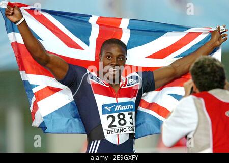 Der Großbritanniens Harry Aikines Aryeetey tritt am 16. August 2006 bei den IAAF-Juniorenweltmeisterschaften 11th in Peking, China, beim 100-Meter-Finale der Männer auf. Foto von Nicolas Gouhier/Cameleon/ABACAPRESS.COM Stockfoto