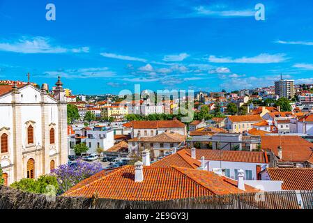 Luftaufnahme der Kathedrale von Leiria, Portugal Stockfoto