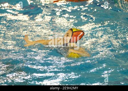 Monte Bianco Pools, Verona, Italien, 04 Feb 2021, Divina Nigro - Vetrocar CSS Verona während der CSS Verona vs CE Mediterrani, Waterpolo EuroLeague Frauenspiel - Foto Roberto Tommasini / LM Stockfoto