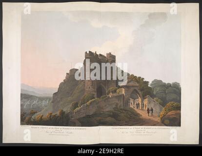 WÄHLEN SIE ANSICHTEN der ISLE of WIGHT, & seine UMGEBUNG, Platte 3D. Blick auf Carisbrook Castle. = VUÃÇES CHOISIES de L'ISLE de WIGHT, & les ENVIRONS. Planche 3ME VuÃÇe de VieuÃÇx Chateau de Carisbrook. Autor Cartwright, Thomas 15,15.c. Erscheinungsort: London Verlag: Published Jany 1 1802 by James Daniell , Co No480 Strand., Erscheinungsdatum: [Januar 1 1802] Artikeltyp: 1 Druckmedium: Aquatinta und Radierung mit Handkolorierung Maße: Platemark 56 x 73 cm, auf Blatt 60,2 x 84,2 cm Alter Besitzer: Georg III., König von Großbritannien, 1738-1820 Stockfoto