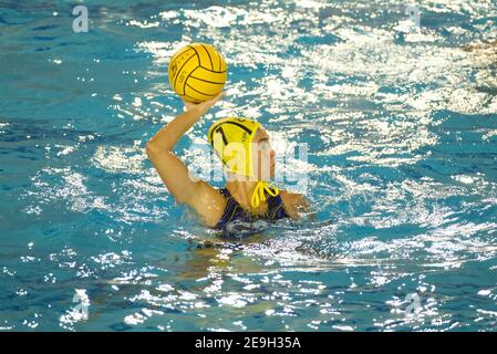 Monte Bianco Pools, Verona, Italien, 04 Feb 2021, Carolina Marcialis - Vetrocar CSS Verona während der CSS Verona vs CE Mediterrani, Waterpolo EuroLeague Frauenspiel - Foto Roberto Tommasini / LM Stockfoto