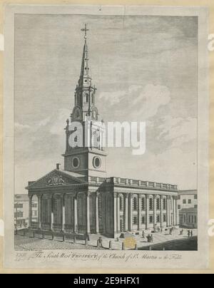 Die SÜDWESTPERSPEKTIVE der Kirche St. Martin in den Feldern. Autor West, Robert 23,25.1.b . Erscheinungsort: [London] Verlag: [Verlag nicht identifiziert] Erscheinungsdatum: [1738] Art der Publikation: 1 Print Medium: Radierung und Gravur Maße: Plattenmark 44,5 x 34,5 cm, auf Blatt 45,3 x 35,3 cm ehemaliger Besitzer: George III., King of Great Britain, 1738-1820 Stockfoto