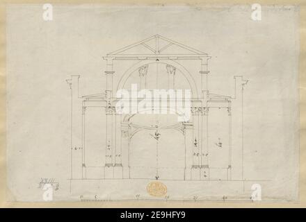 St. Mary Woolnoth. Autor Hawksmoor, Nicholas 23,28.3.q Erscheinungsdatum: [Ca. 1716-1719] Objekttyp: 1 Zeichnung Medium: Stift und schwarze Tinte über Bleistift Maße: Blatt 22 x 32,3 cm ehemaliger Besitzer: George III, König von Großbritannien, 1738-1820 Stockfoto