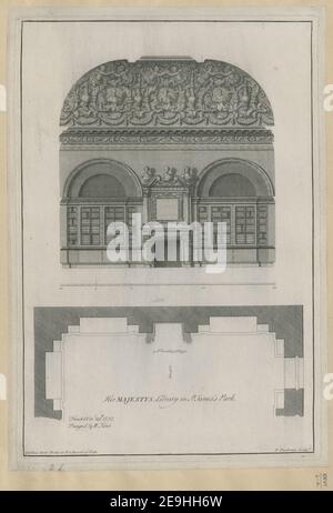 Ihre MAJESTÄT BIBLIOTHEK im St. James's Park. Autor Fourdrinier, Paul 26,2.h. Erscheinungsort: [London] Verlag: [William Kent ?] Veröffentlichungsdatum: [1737] Art des Artikels: 1 Druckmedium: Radierung und Gravur Maße: Platemark 39,6 x 26,7 cm ehemaliger Besitzer: George III., König von Großbritannien, 1738-1820 Stockfoto