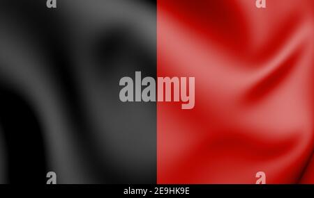 3D Flagge der Provinz Namur, Belgien. 3D Abbildung. Stockfoto