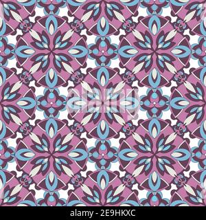 Handgezeichnetes Mandala Nahtloses Muster. Einrichtung im arabischen, indischen, türkischen und ottomanischen Stil. Ethnischer ornamentaler Hintergrund. Magischer Vintage Stock Vektor
