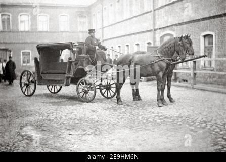 Ende 19th Jahrhundert Fotografie - EIN Pferd gezogen Omnibus, Transport, Moskau, Russland, c,1890 Stockfoto