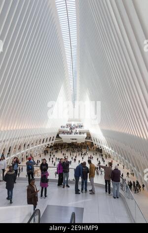 New York City, NY, USA Santiago Calatravas World Trade Center Oculus Stockfoto