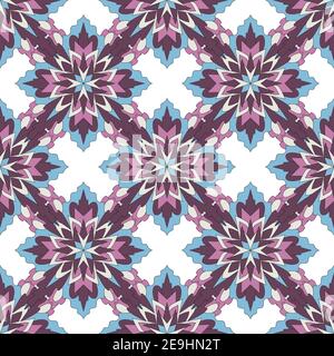 Tribal Vektor Ornament. Nahtloses afrikanisches Muster. Ethnischer Teppich mit Chevrons und Dreiecken. Azteken-Stil. Geometrisches Mosaik mit Dreiecken auf der Fliese Stock Vektor