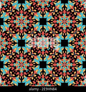 Indische Stickerei. Geometrische Folklore Ornament. Stammes ethnische Vektor-Textur. Nahtloses Streifenmuster im aztekischen Stil. Skandinavisch, Slawisch, Mexikanisch Stock Vektor