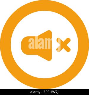 Kein Ton, Illustration, Vektor auf weißem Hintergrund. Stock Vektor